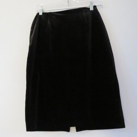 WHITE HOUSE BLACK MARKET Velvet Pencil Skirt Academia Officecore Y2K US 2 Petite - Picture 6 of 12